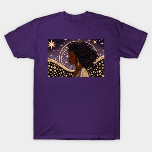 African American Woman Black Pride T-Shirt